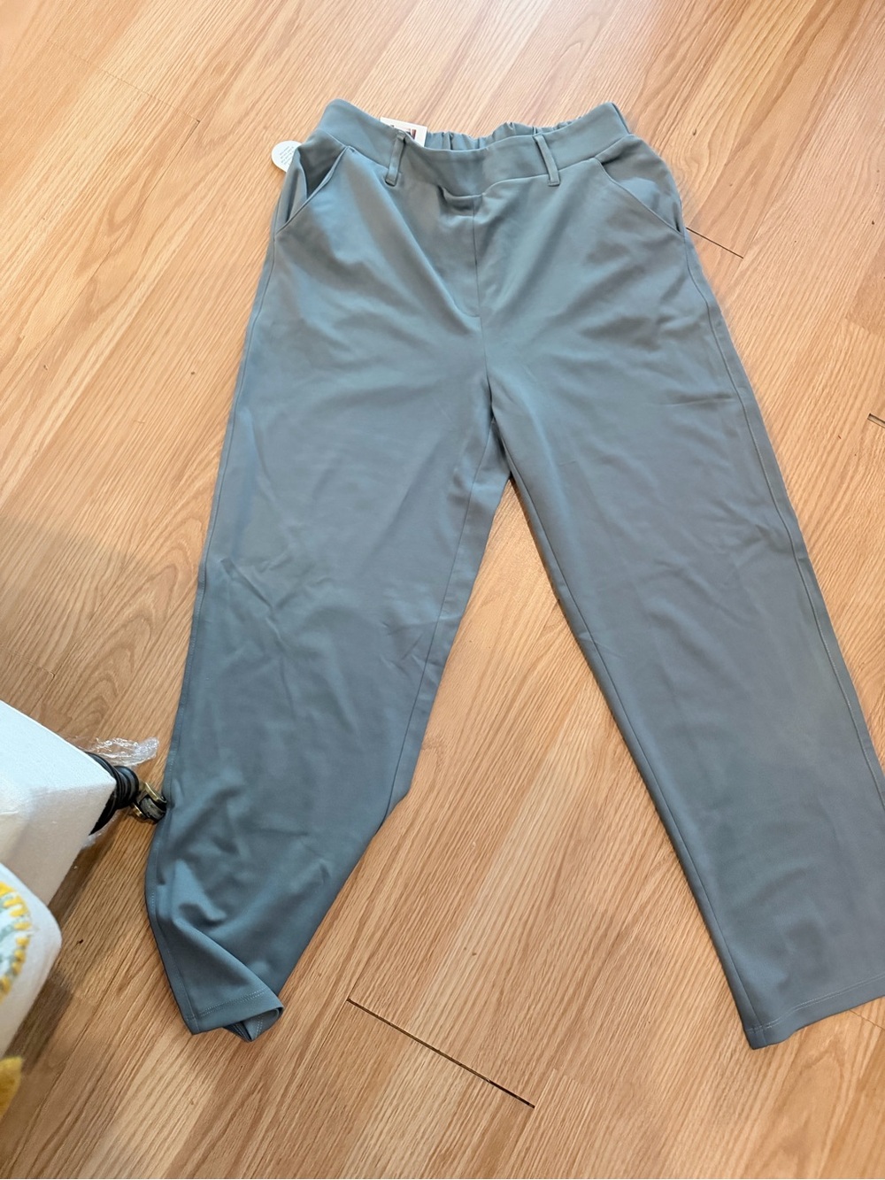Women’s Pants with Elastic Back Waist - Slate Blue